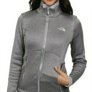The North Face Fleece Agave Jacket Womens Gray Zip XL *Flaw*